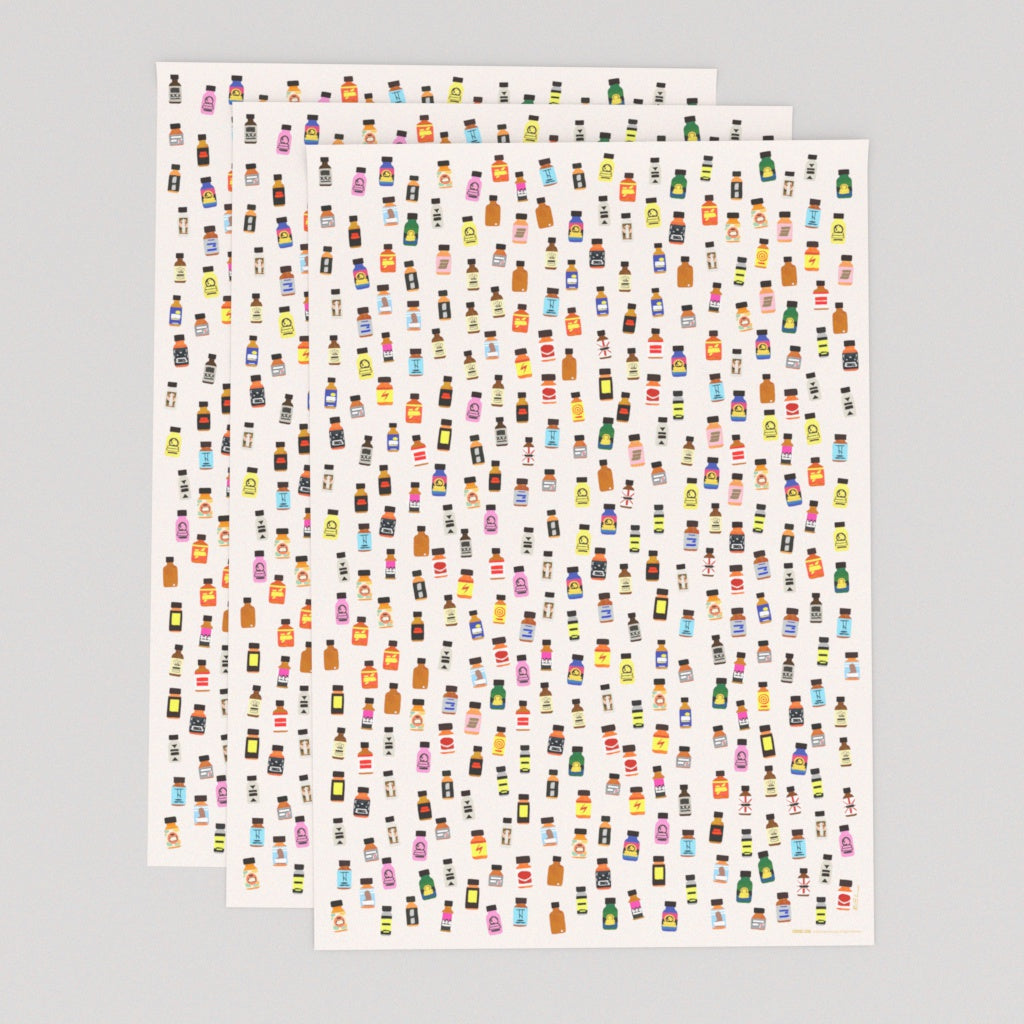 Poppers Gift Wrap (3 Sheets)