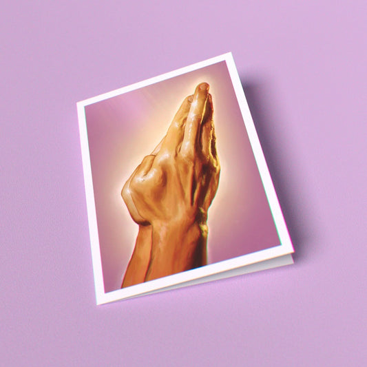 Prayer Hands Greeting Card (Single Card)