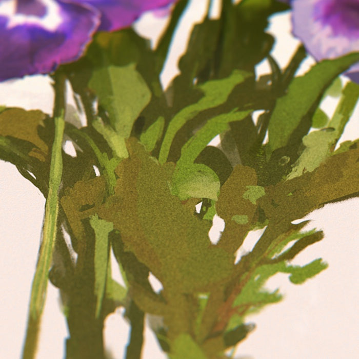 Purple Pansies Print