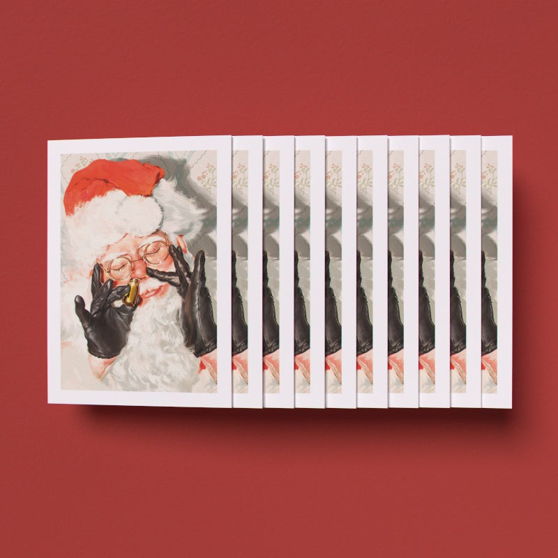 Santa's Delivery Break Greeting Cards (Pack of 10)