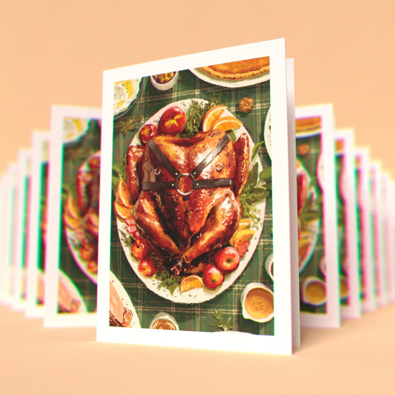 Turkey Dinner Greeting Cards (Pack of 10)