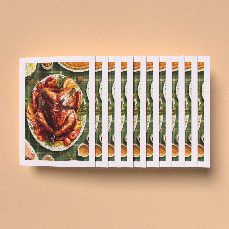 Turkey Dinner Greeting Cards (Pack of 10)