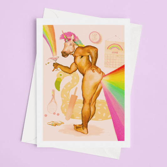 Gay Unicorn Greeting Card (Pack of 10)