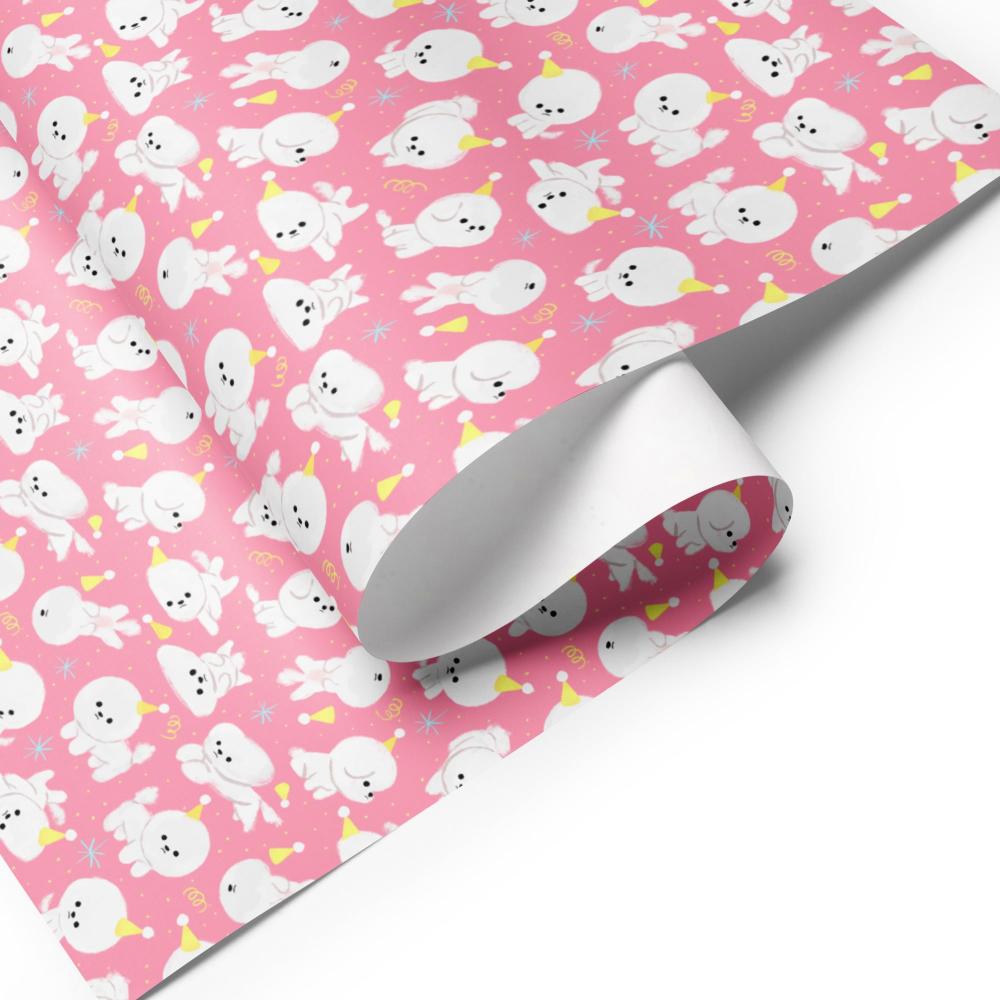 Bichon Dog Gift Wrap (3 Sheets)