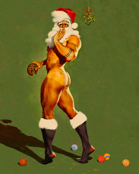 Gay Santa Holiday Print