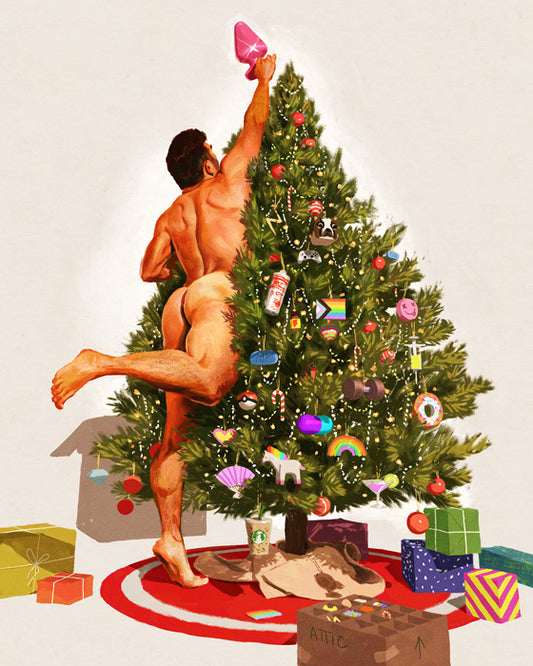 Gay Christmas Tree Print