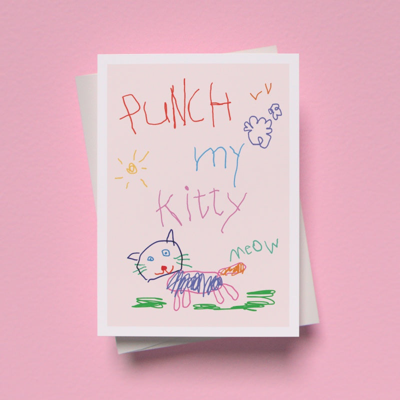 Punch My Kitty Greeting Cards (Pack of 10)
