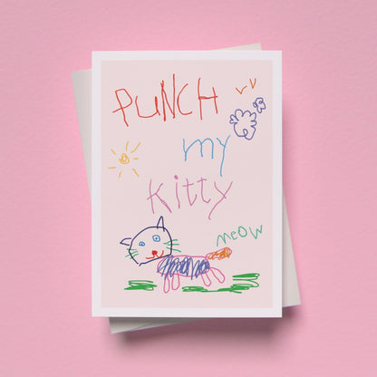 Punch My Kitty Greeting Cards (Pack of 10)