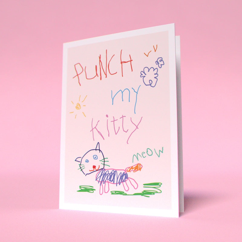 Punch My Kitty Greeting Cards (Pack of 10)