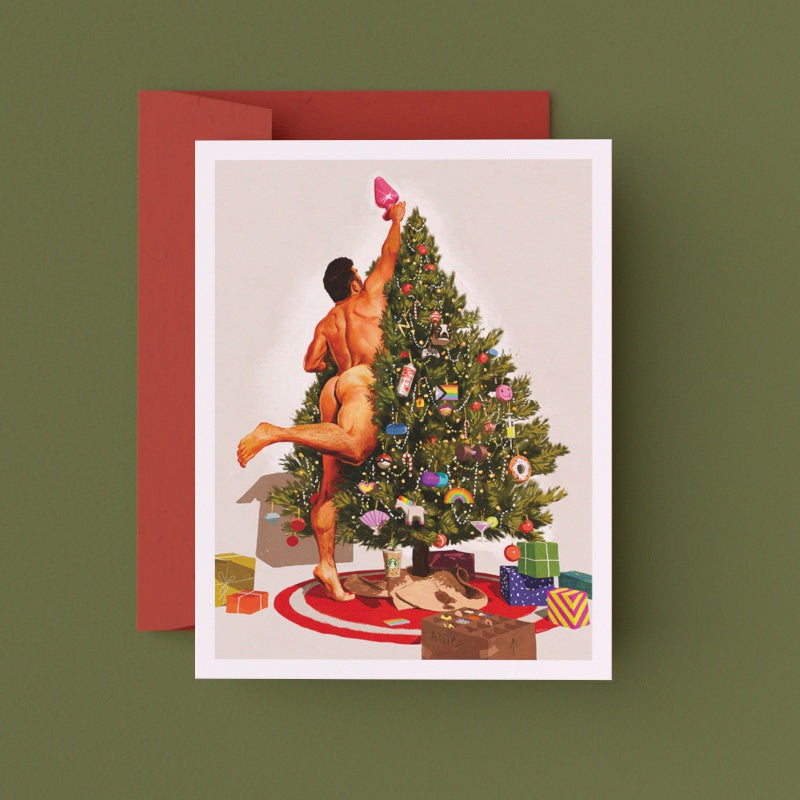 Christmas Tree Greeting Card (Single Card)