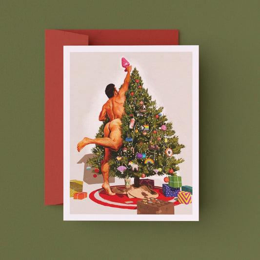 Christmas Tree Greeting Card (Single Card)