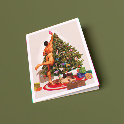 Christmas Tree Greeting Card (Single Card)
