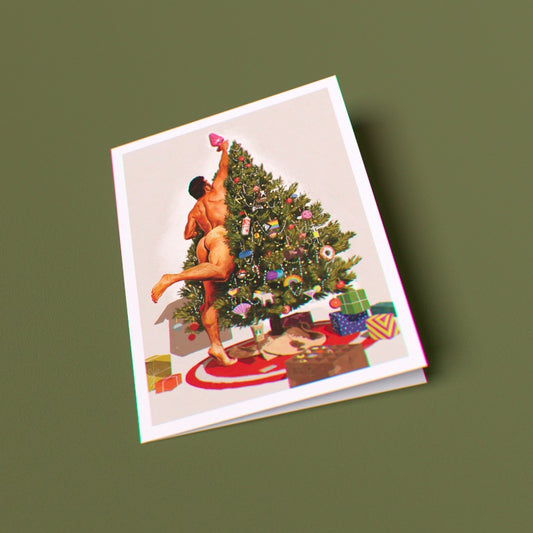 Christmas Tree Greeting Card (Single Card)