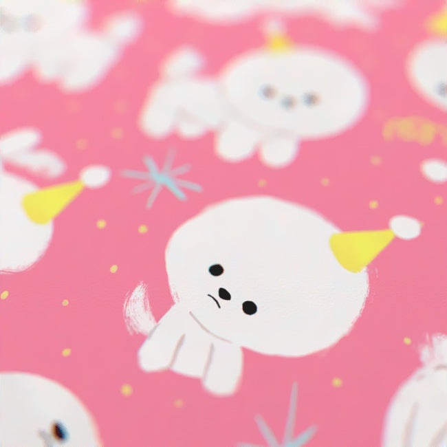 Bichon Dog Gift Wrap (3 Sheets)