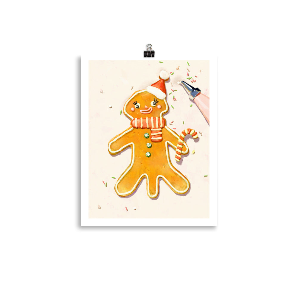 Gingerbread Man Holiday Print