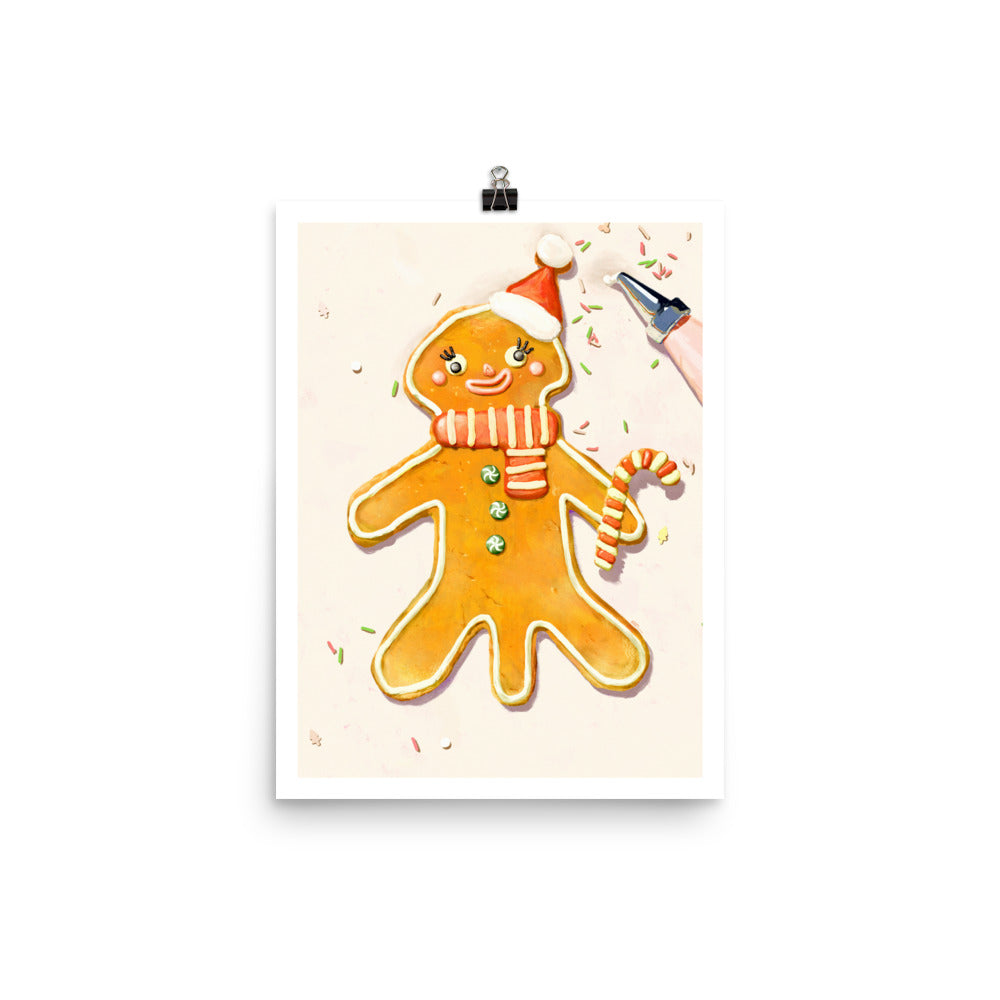 Gingerbread Man Holiday Print