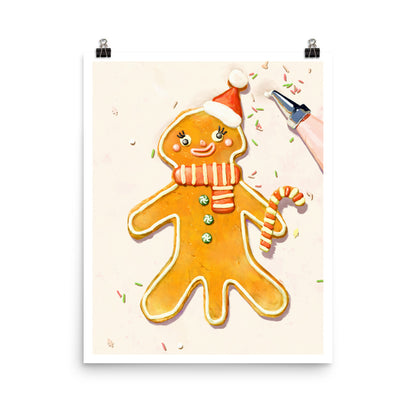 Gingerbread Man Holiday Print