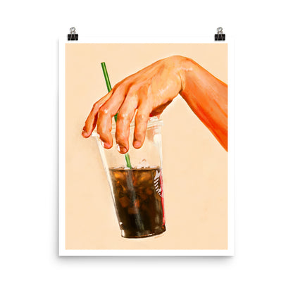 Iced Coffee Hand Print