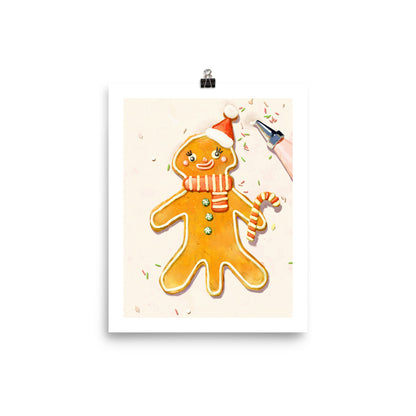 Gingerbread Man Holiday Print