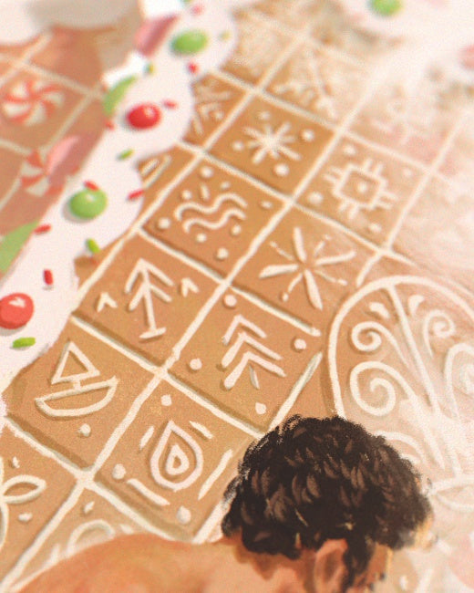 Gingerbread Bathhouse Print