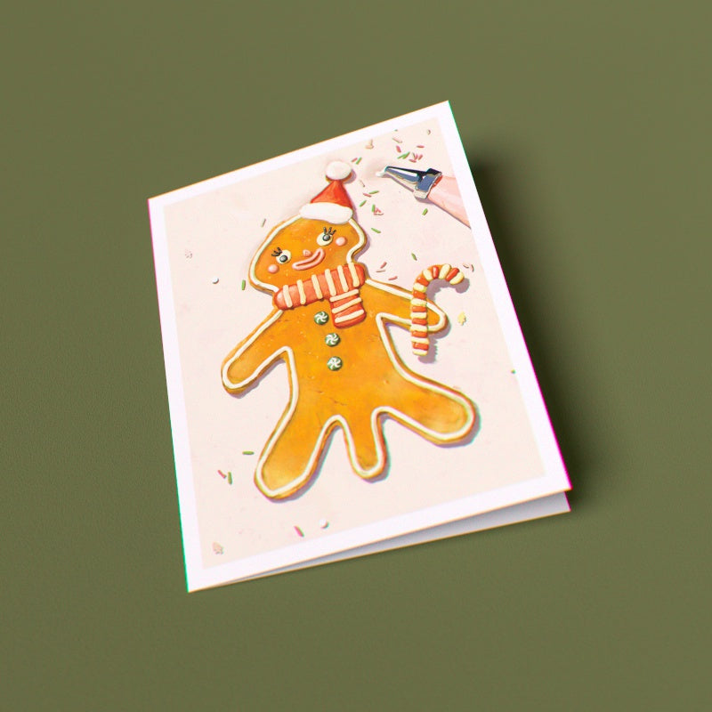 Gingerbread Man Greeting Card (Single Card)
