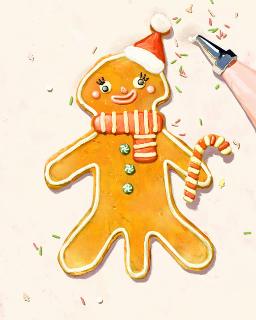 Gingerbread Man Holiday Print