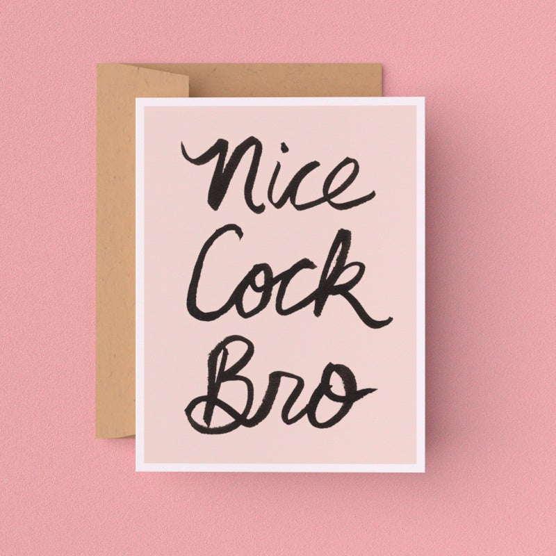 Nice Cock Bro Greeting Card (Single Card)