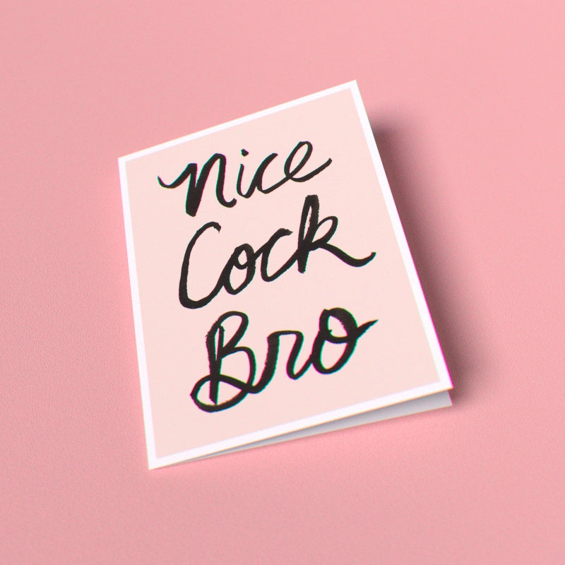 Nice Cock Bro Greeting Card (Single Card)