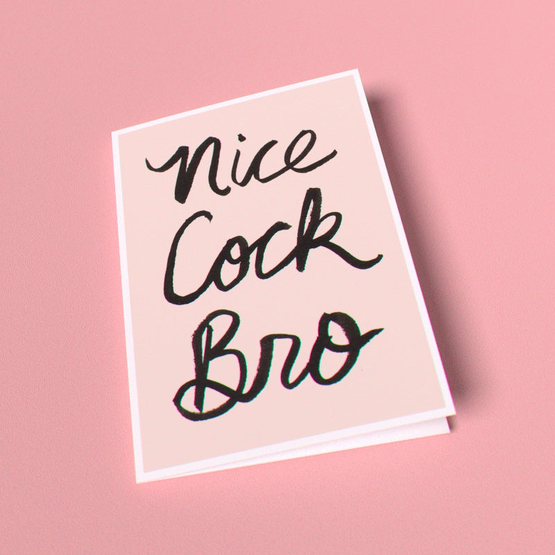 Nice Cock Bro Greeting Card (Single Card)