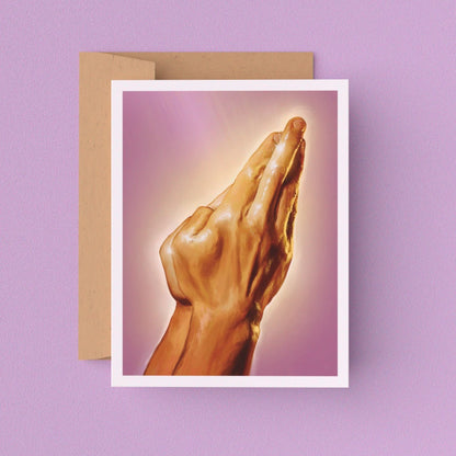 Prayer Hands Greeting Card (Single Card)