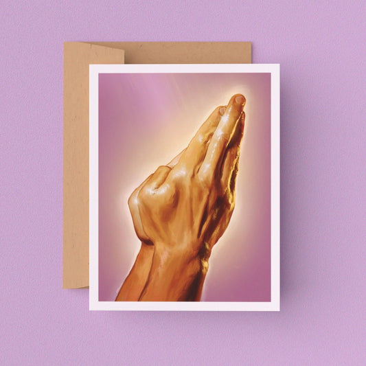 Prayer Hands Greeting Card (Single Card)