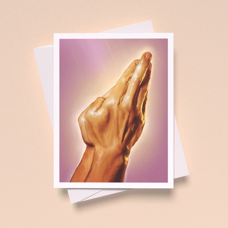 Prayer Hands Greeting Card (Single Card)