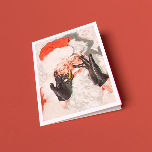 Santa's Delivery Break Greeting Card (Single Card)