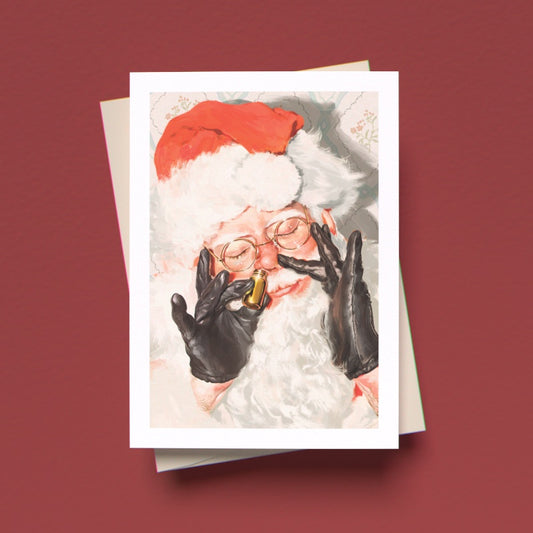 Santa's Delivery Break Greeting Card (Single Card)
