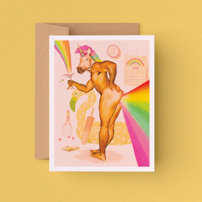 Unicorn Greeting Card (Single Card)