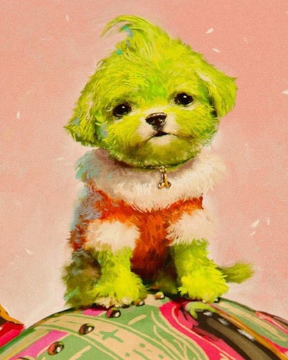 Grinch Dog Print