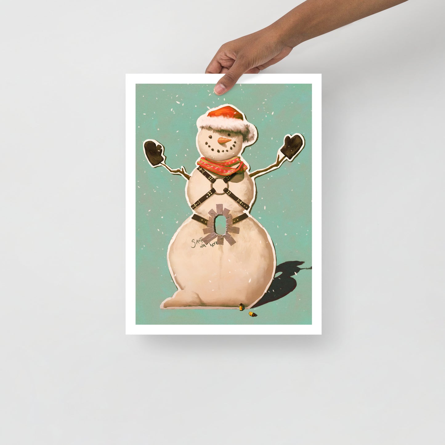 Gay Snowman Holiday Print