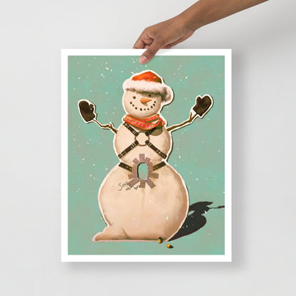 Gay Snowman Holiday Print