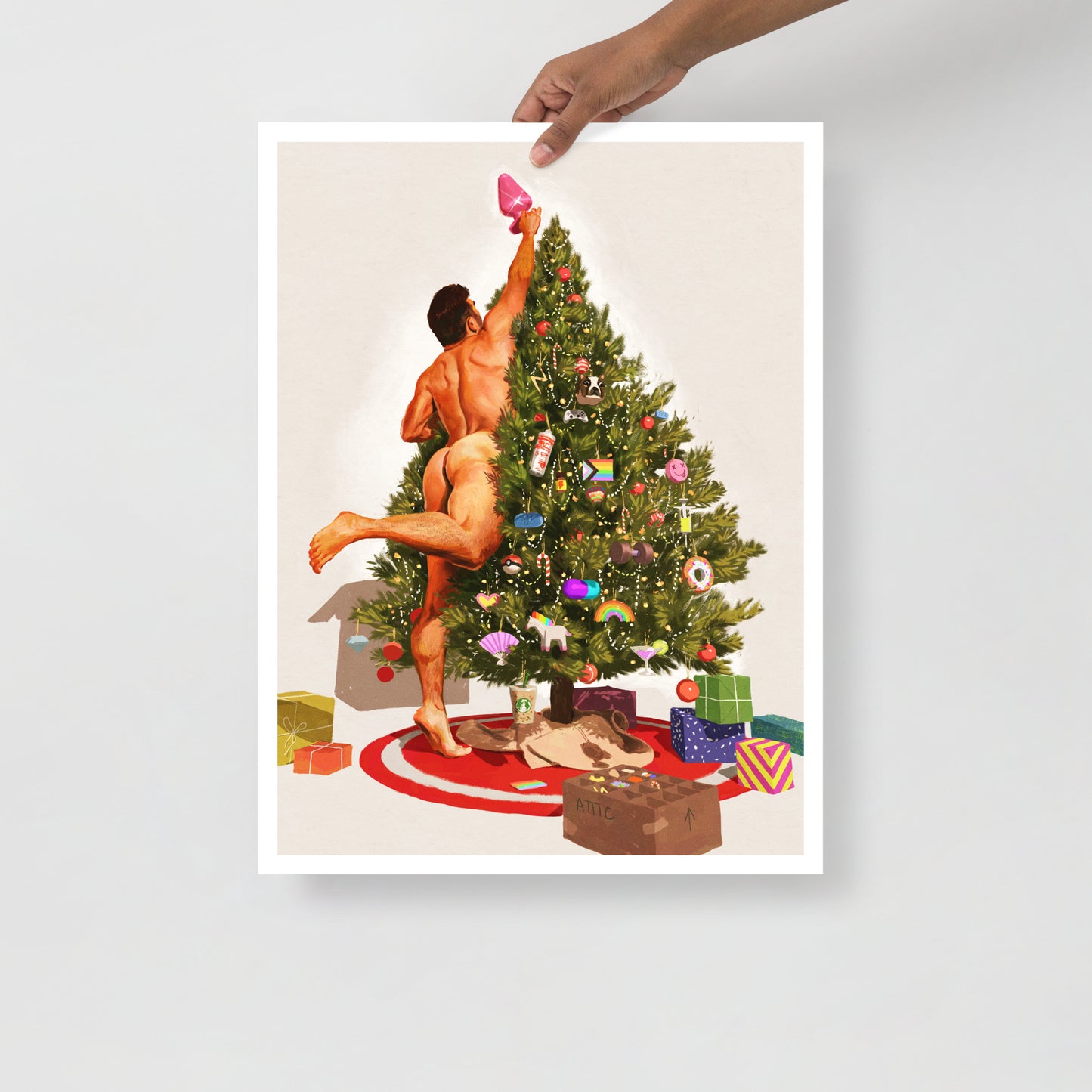 Gay Christmas Tree Holiday Print