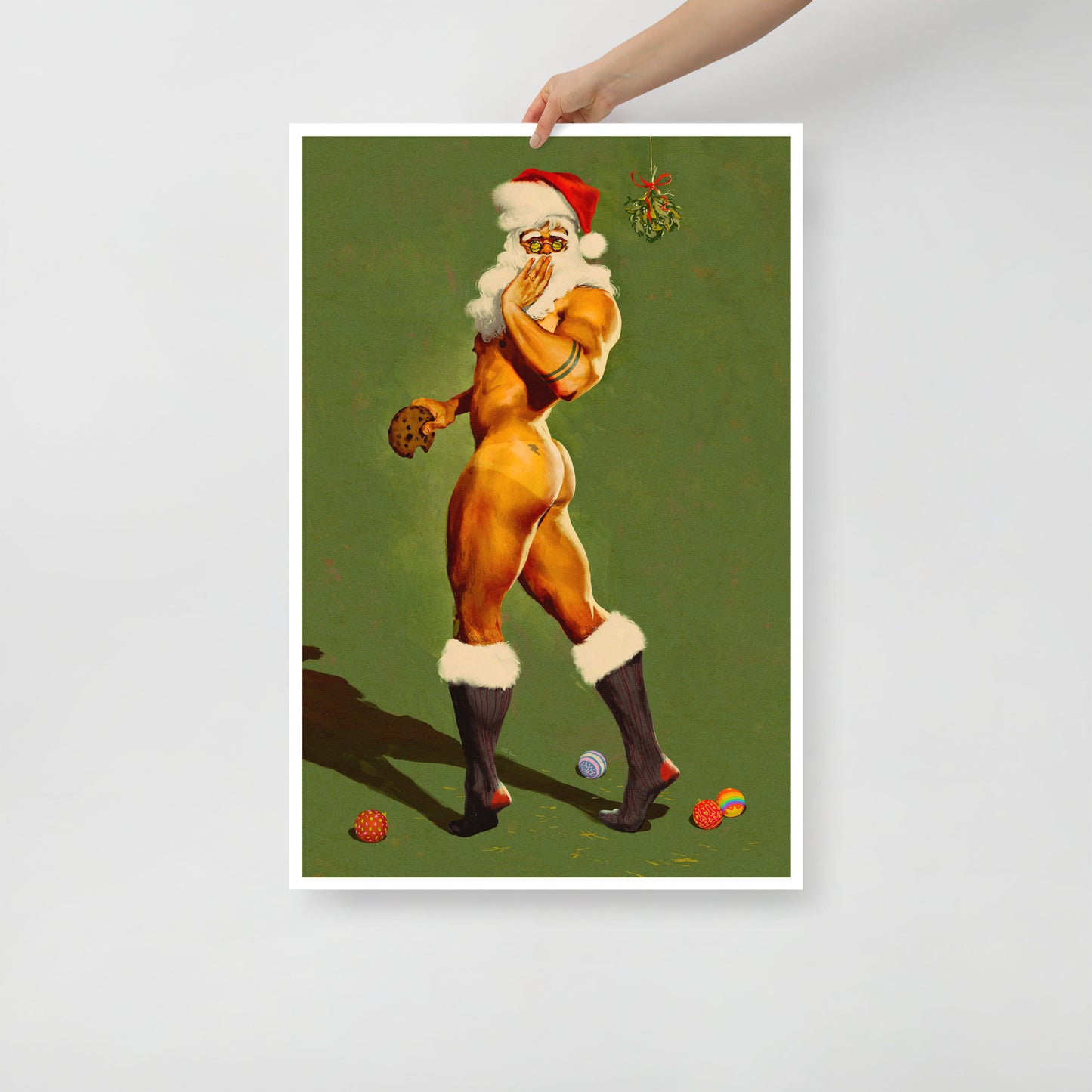 Gay Santa Holiday Print