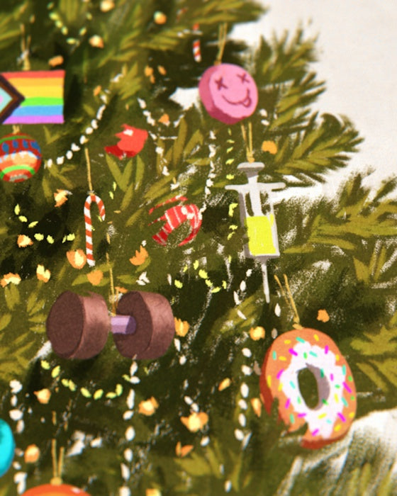 Gay Christmas Tree Holiday Print