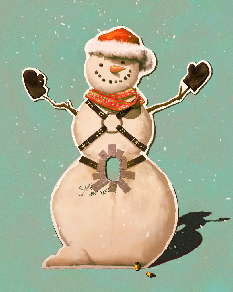 Gay Snowman Holiday Print